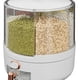 thumbnail image 3 of Barriles De Arroz Caja de granos de 5 rejillas Caja de almacenamiento de cereales giratoria 360 Suministros de cocina (Blanco) Wdftyju  Libre de BPA, 3 of 4
