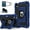 Navy Blue+Black, variant on Case For iPad mini 6 (2021) / mini 7 (A17 Pro) 2024 8.3 inch Foldable Stand Protective Cover With Pen Holder and Shoulder Strap