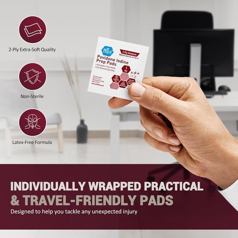 MedPride Iodine Prep Pads, 100 Count photo 6
