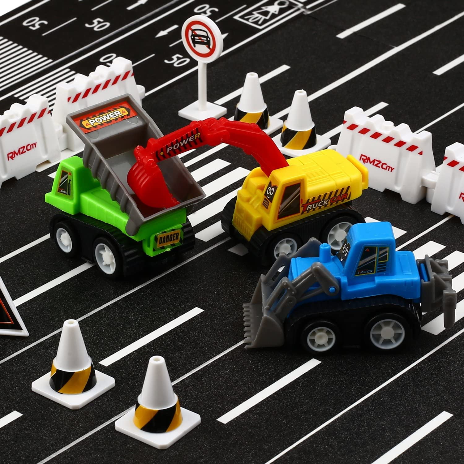 Play Construction Engineering Vehicle Pull Back Car 12 Pcs Mini Truck Toy Set