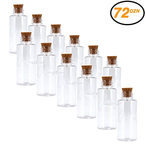 Srenta Wholesale Bulk Plastic Sand Art Bottles with Cork Stoppers for