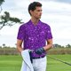 thumbnail image 3 of Balery Purple Glitter Camisa Polo de Hombre con Estampado, de Manga Corta y Tejido Medio, Camisa Tipo Golf Polo-Large, 3 of 6