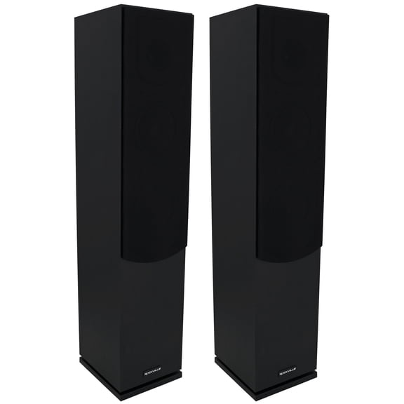 Rockville Pair Lux 658 Black Dual 6.5"" Home Theater Stereo Tower Speakers, 640W Peak / 160W RMS, 8 Ohm, Silk Tweeter, MDF Audio Cabinet, 22Hz-20kHz, USA-Engineered, Vietnam-Made, 2-Peice