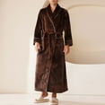 thumbnail image 4 of JTieacloth Sleepwear for Men New Winter Facecloth Men's Large Size Bathrobe Long Winter Thickening Brown, 4 of 4