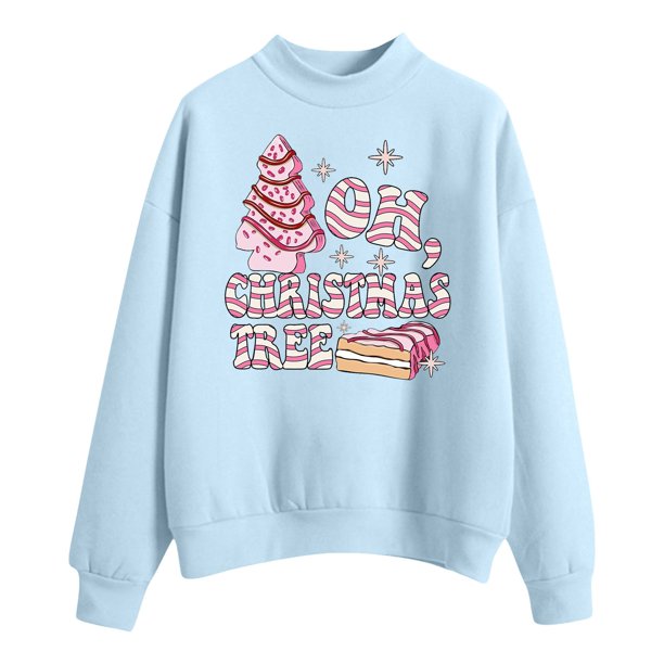 WILLBEST Sudadera Mujer Suéteres Estampados Navideños de Otoño E Invierno para Mujer Grande