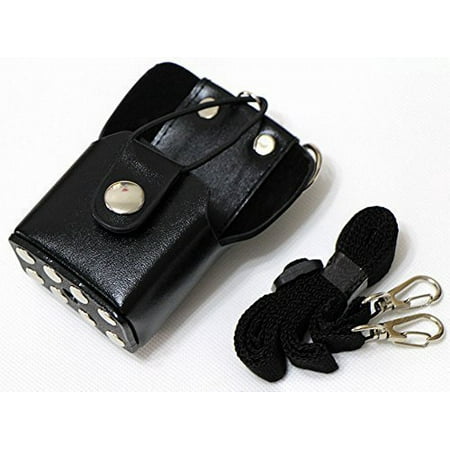 Motorola Gp328 Hard Leather Holster for Handheld Radio Motorola GP338 plus GP328 plus GP344 Baofeng Quansheng TYT ()