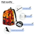 thumbnail image 3 of Disketp Marigold Flowers In Different Colors print Canvas Backpack Lightweight Travel Daypack Student Rucksack Laptop Backpack-Small, 3 of 5