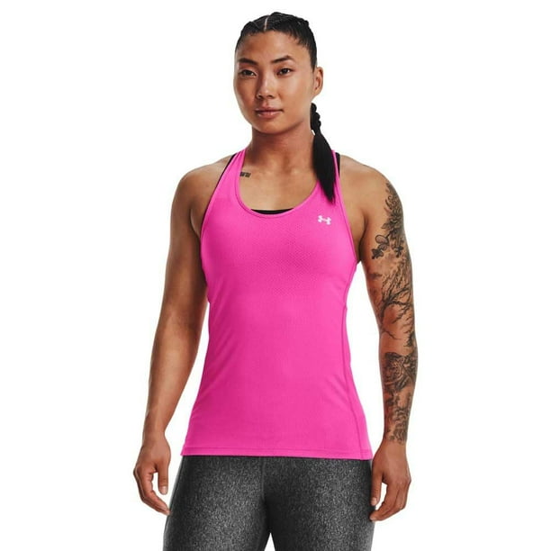 Camiseta sin mangas Under Armour HeatGear Armour Racer para mujer, XXL, rosa