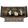 thumbnail image 5 of Oriental Furniture Black Lacquer Altar Cabinet - Royal Ladies, 5 of 7