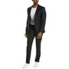 BOSS Hugo Boss mens Wool Suit with Flat Front Pant, 40R, Blue