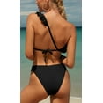 thumbnail image 4 of Alove Women Ruffle Bikini One Shoulder Bathing Suit 2 Piece Set Swimsuit, 4 of 5