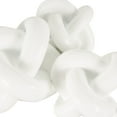 thumbnail image 4 of 4", 4", 3"W White Resin Knot Inspired Geometric Sculpture, by CosmoLiving by Cosmopolitan (3 Count), 4 of 9