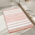 thumbnail image 5 of KOYPTL Bath Mats for Bathroom Non Slip Fluffy Absorbent Microfiber Bath Mat Washable Aesthetic Bathroom Rugs Small Jet Black Striped Bath Mat 24" x 16" Pink, 5 of 6