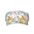 thumbnail image 2 of PAYOHTO Cute Colorful Cat Cartoon Sun Visor Ponytail Tennis Hat for Teen Women Breathable Polyester Sun Golf Cap for Men Outdoor Sports Visors Hats for Summer, 2 of 8