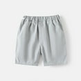 thumbnail image 4 of Zanarzt Toddler Boys Sports Shorts Unisex Baby Toddler Cotton Shorts Baby Pull on Shorts Soft Clothes for Summer Daily Grey,4-5 Years, 4 of 4