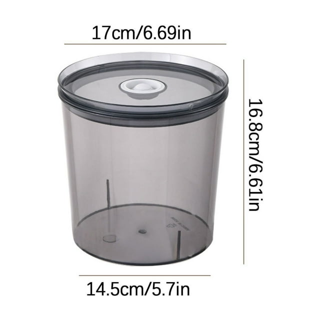 Leodye 1PCS Transparent Sealed Food Storage Bucket Moisture-proof Sturdy Home Kitchen Snack Spaghetti Flour Storage Bucket -6.69*6.61IN