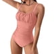 thumbnail image 1 of Traje de Baño de Bikini de Mujer Traje de Baño de Color Sólido Traje de Baño de una Pieza, Ropa de Playa Casual de Poliéster para Uso Diario, Piscina Y Mar de Verano, 1 of 4