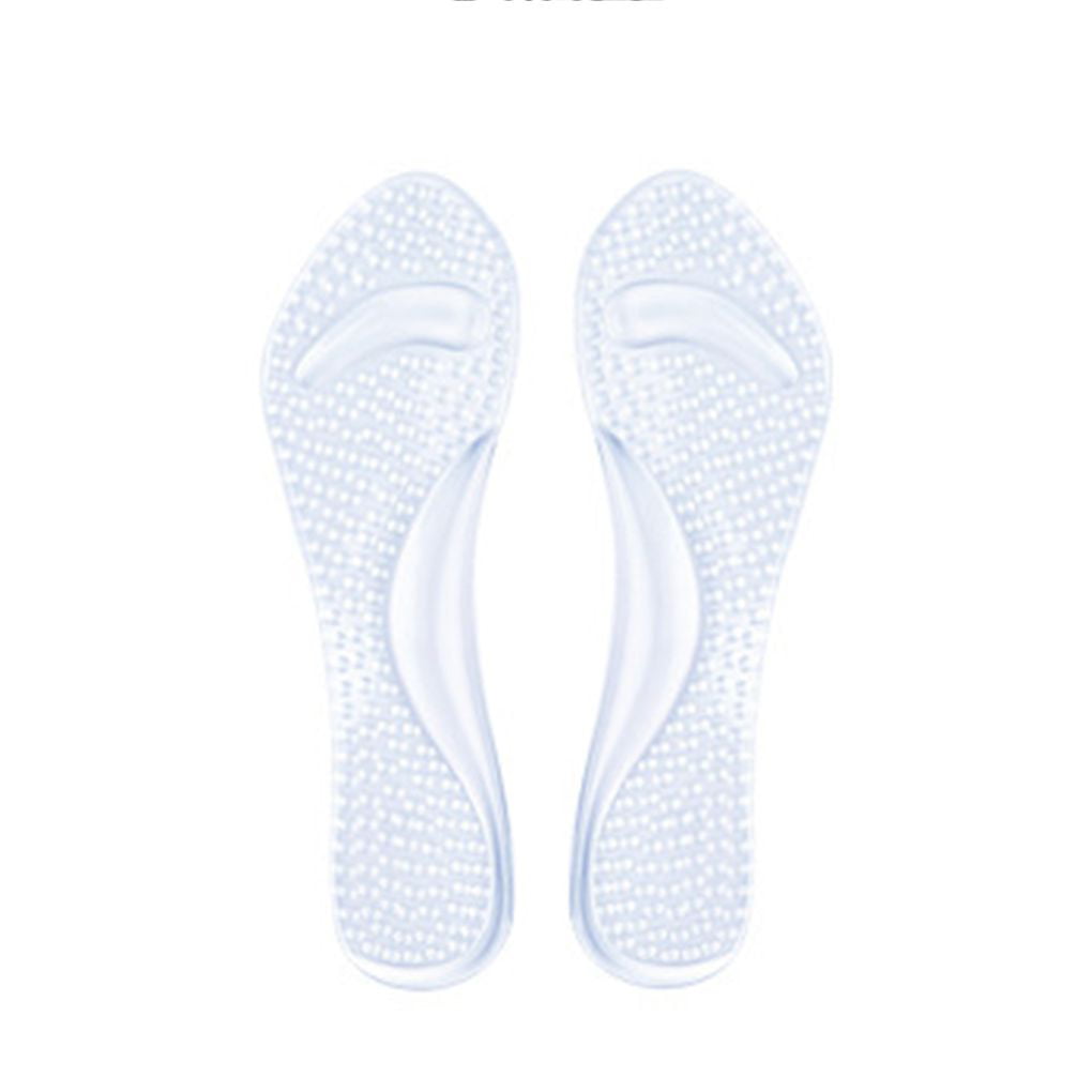 Non-Slip Transparent Massage Silicone Gel Sandals Pads Insert Insoles Cushion 