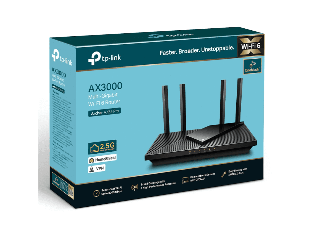 TP-LINK (Archer AX55 PRO) Routeur Wi-Fi 6 double bande multi-Gigabit A –  Direct Computers
