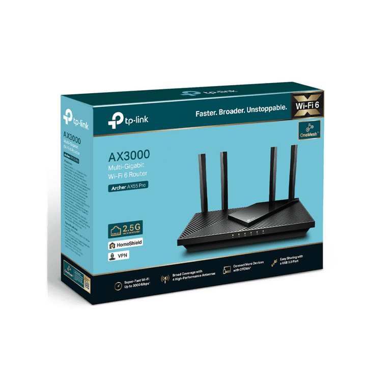AX3000 Wifi 6 Router, Multi-Gigabit Mesh Router Dual Band, Mesh Support NEW