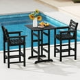 thumbnail image 4 of Costway Patio Adirondack Bar Chairs Set of 2 with Wide Armrests & Footrest Backrest Black, 4 of 8