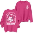 thumbnail image 1 of Zhanying Chandail en Molleton pour Femmes Col Rond Chandail Manches Raglan Hauts Décontractés Manches Longues Chandail Hauts Tenues d'Automne Vêtements d'Hiver Basiques, 1 of 2