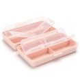 thumbnail image 3 of Caja de Almacenamiento de Plástico Likrtyny Organizador de Escritorio a Prueba de Polvo Color Rosa Claro, 3 of 9
