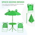 thumbnail image 4 of Kids Furniture Folding Kids Table and Chair Set for Garden, Backyard, Green,Baby Nursery Furniture, 4 of 5
