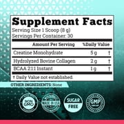 Old School Labs 5000mg Creatine Monohydrate Powder with Collagen Supplements for Women, 8.57 oz
