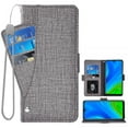thumbnail image 1 of Huawei P Smart 2020 Wallet Case Huawei P Smart 2020 Cover Premium PU Leather Folio Flip Notebook Cover Vogue Business with Credit Slots Wallet Case for Huawei P Smart 2020 - Gray, 1 of 5