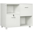 thumbnail image 1 of Vinsetto Lateral File Cabinet with Wheels Mobile Printer Stand, 1 of 10