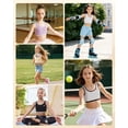 thumbnail image 5 of Breathable Racerback Sports Bras Girls 7-14 Cotton No Pads Double Lined Chest Training Bra 6 Pack Soft, 5 of 5
