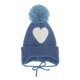 thumbnail image 1 of Bienvenido Love Gorro de punto para bebé con bola de pelo, protección para los oídos y gorro infantil calentito de terciopelo, 1 of 5