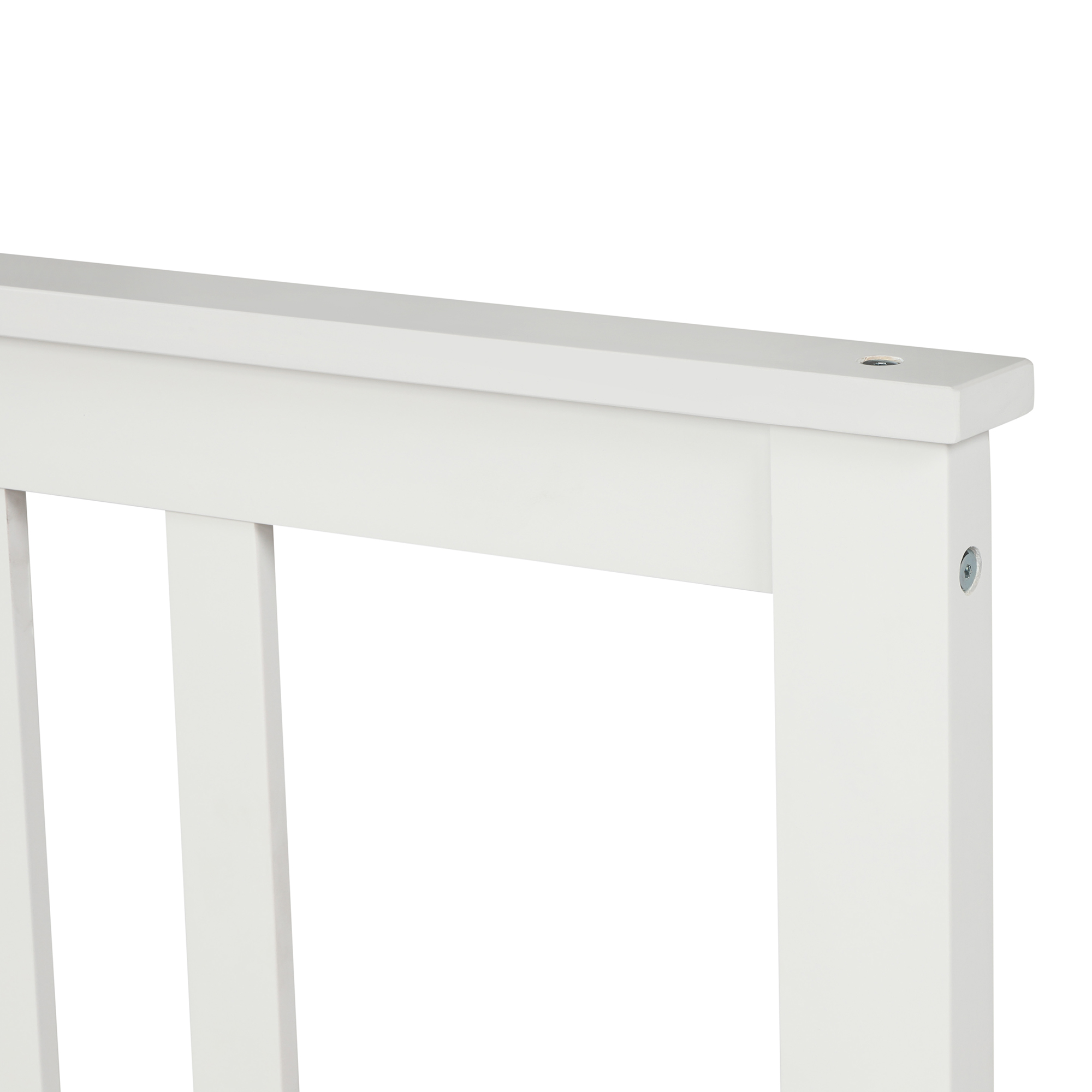 Gewnee Wood Full Size Platform Bed Frame with Headboard and Footboard for Kids,Teens,Adults,White