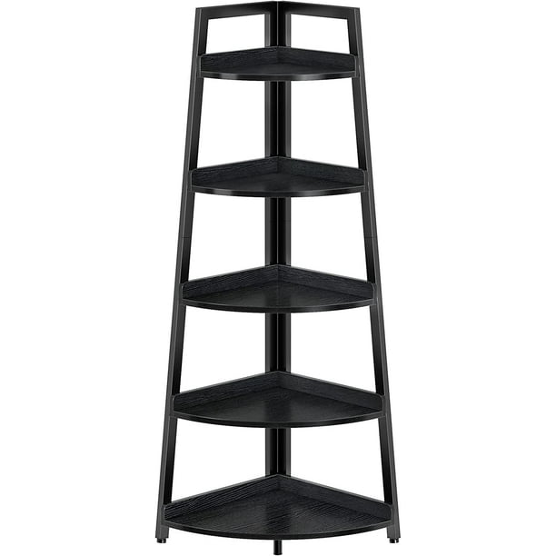 MIANYANG Corner Shelf, 5 Tier Corner Ladder Shelf with Edge Lips