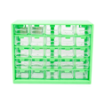 thumbnail image 1 of 25Pc Combined Transparent Drawer Storage Cabinet Detachable Green Parts Box Hardware Sorting Box, 1 of 6