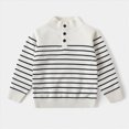 thumbnail image 2 of KPOPLK Boys Stripe T Shirts 1t 2t 3t 4t 5t 6t Long Sleeve Tee Shirts Kids Fall Tops Basic Tees(18-24 Months,White), 2 of 8