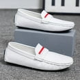thumbnail image 3 of Big Size Men's Casual Loafers Slip On Leather Shoes Comfortable Lightweight Driving Shoes Male Moccasins Classic Penny Loafer Flats Boat Shoes Outdoor Walking Shoes, 3 of 12