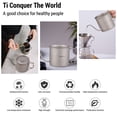 thumbnail image 2 of Coffee Pour Over Kettle Coffee Mini Tea Water Camping Pot Stove Top Coffee Pot Gooseneck Ti 400ml, 2 of 7