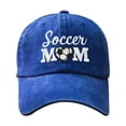 thumbnail image 3 of Lilgiuy Soccer Mom Baseball Cap for Women Men Trendy Solid Color Adjustable Washed Embroidered Lightweight Hip Hop Hat Gifts for Mothers Day(Blue), 3 of 3