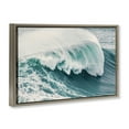 thumbnail image 4 of Stupell Industries Large Breaking Wave Nautical & Beach Photography Brown Floater Framed Canvas Art Print Wall Art, 25 x 17, 4 of 10