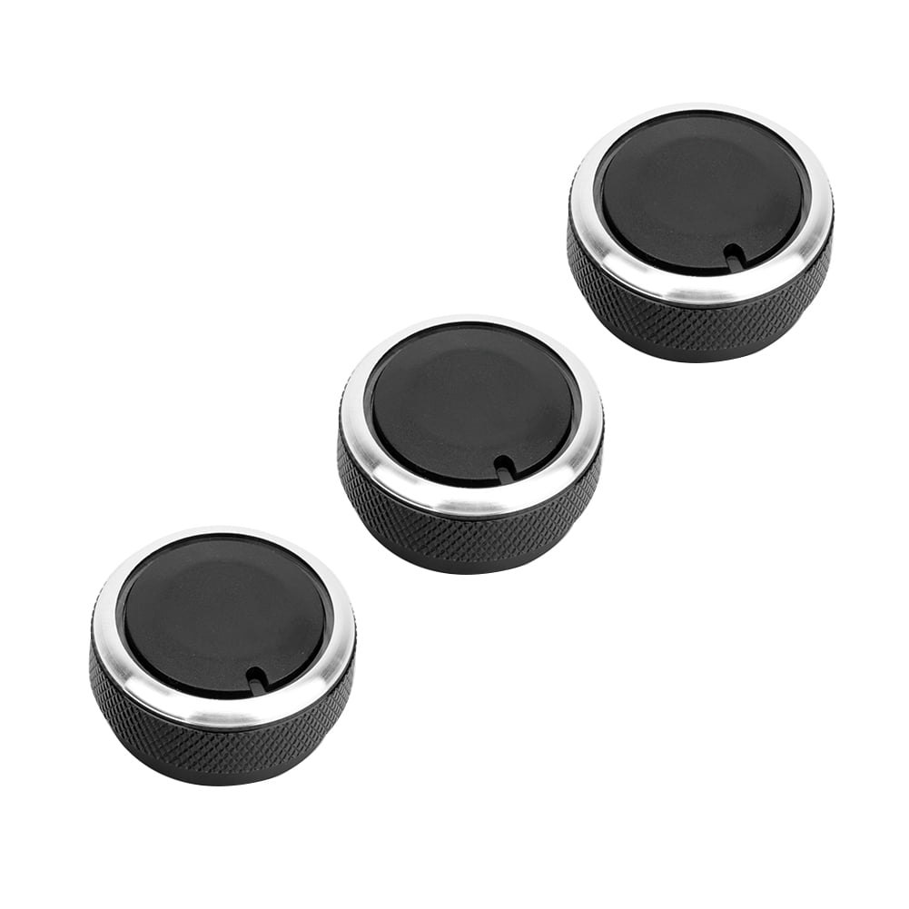 3pcs ABS Aluminum Alloy Car Air Conditioning Heat Control A//C Switch Knob for Toyota Tacoma Vios 02-14 Control Switch Knob