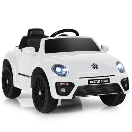 Infans 12V Kids Ride On Car Licensed Volkswagen Beetle w/ Remote Control & Music White price history on PriceWatchPro
