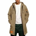 thumbnail image 5 of Men's Lightweight Waterproof Hooded Softshell Rain Jacket Long Windbreaker, 5 of 6