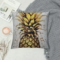 thumbnail image 2 of JEUXUS  Decorative Throw Pillow Covers Gold and Silver Pineapple Square Cushion Case Soft Pillowcase Pillow Sham Protector for Bed Sofa Couch Home Decor, 2 of 5