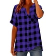 thumbnail image 2 of Roncen Women's Plaid Shirt Button Down Plaid Flannel Shirt Red and Black Shirt, 2 of 7