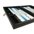 thumbnail image 2 of Silverman & Co. 13-inch Premium Backgammon Set - Travel Size - Black/Astral Blue, 2 of 11