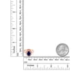 thumbnail image 3 of Gem Stone King 18K Rose Gold Plated Silver Oval Blue Sapphire Halo Engagement Ring for Women (3.00 Cttw, Gemstone September Birthstone, Oval 8X6MM, Size 9), 3 of 4