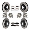 thumbnail image 1 of Transit Auto Front Rear Bearing Coated Disc Brake Rotor and Ceramic Pad Kit (10Pc) for Car Volkswagen Touareg Porsche Cayenne with 360mm Diameter - Left Right (Driver Passenger) KBB-130835, 1 of 11