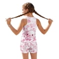 thumbnail image 2 of Psesaysky Axolotl Cherry Blossom Girls Tankini Two Piece Swimsuits Bathing Suits for Girls Round Neck Swim Tank Top and Drawstring Bottoms for 6-15Y, 2 of 7